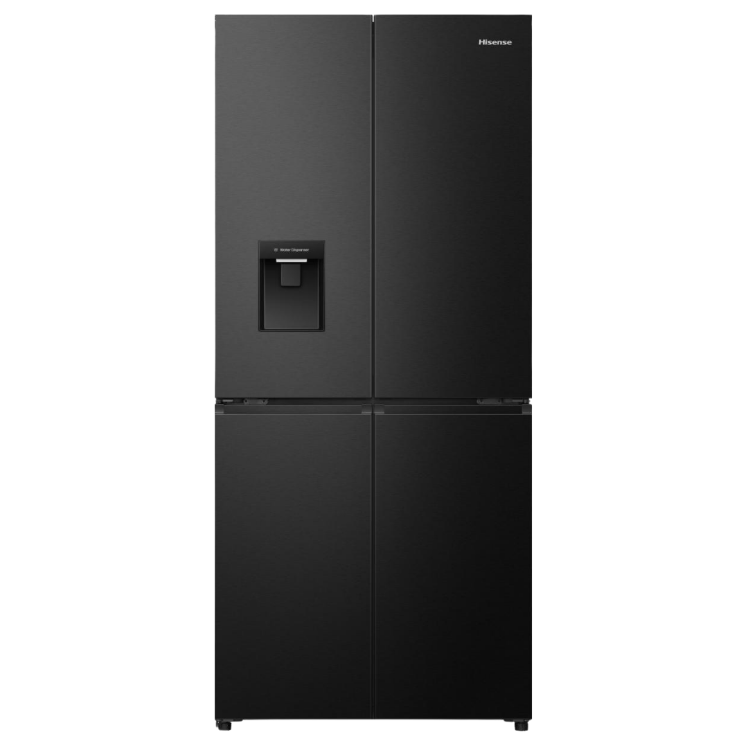 HISENSE RERFRIGERATOR SIDE BY SIDE 482L MULTI DOOR BLACK GLASS